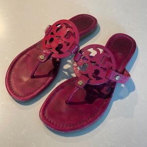 Tory Burch Miller Sandal, Fuschia Pink, size 9